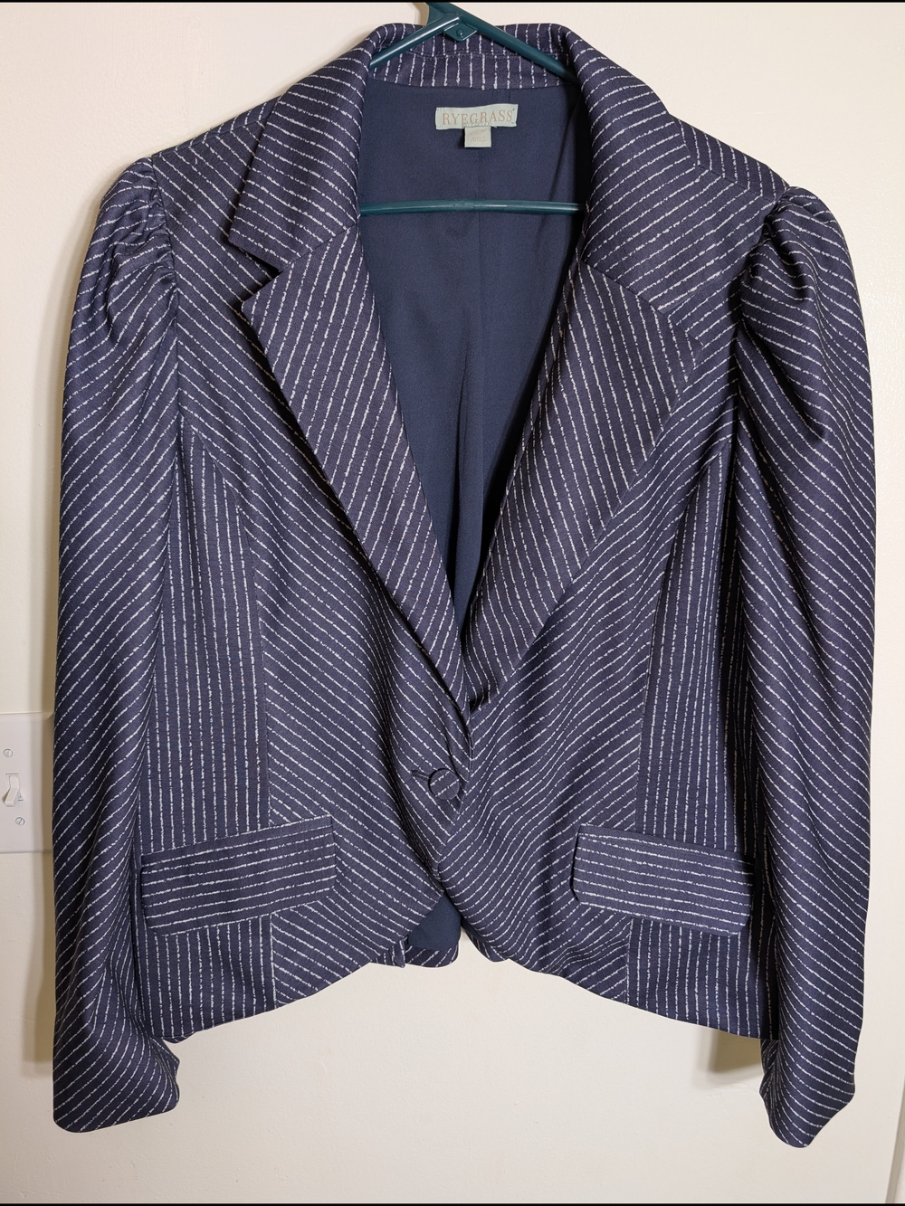 Ryegrass Navy Pinstripe Jacket